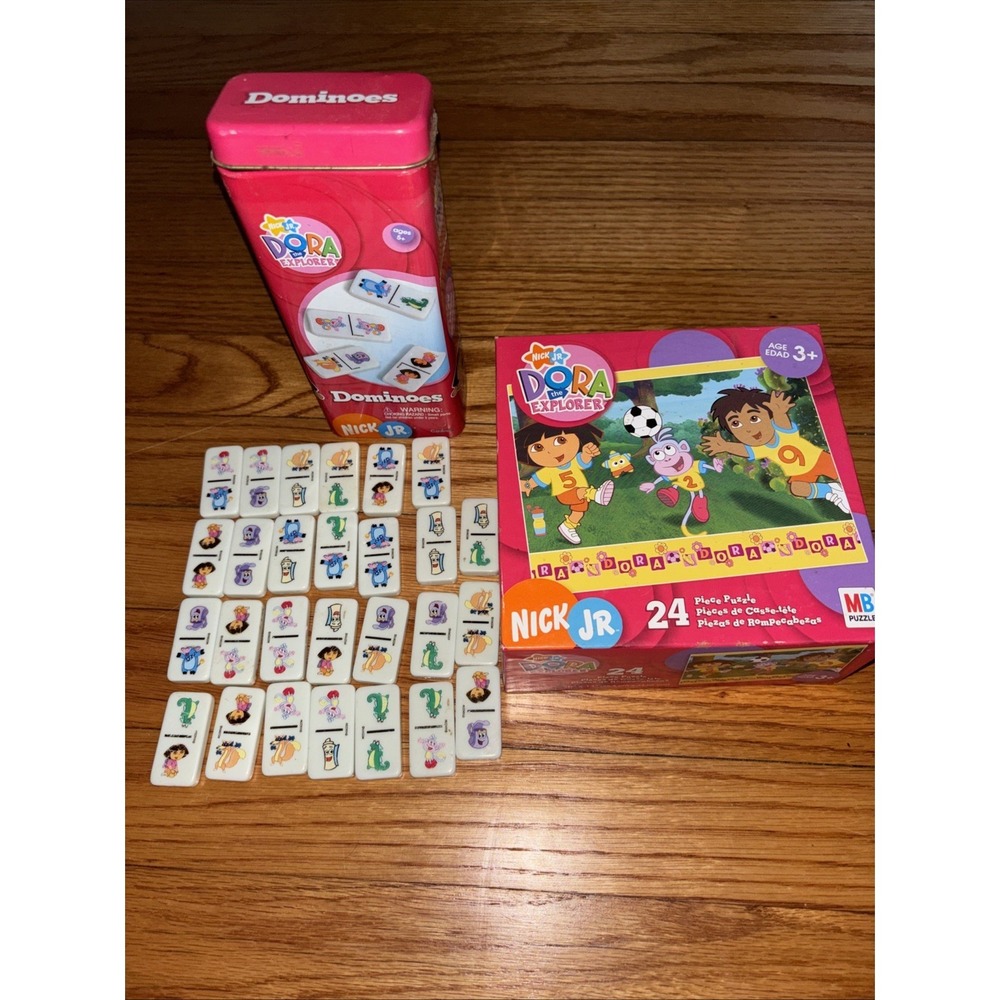 DORA the EXPLORER  2005 Open‎ Dominos 27 Piece Game, 24 Piece Puzzle NEW